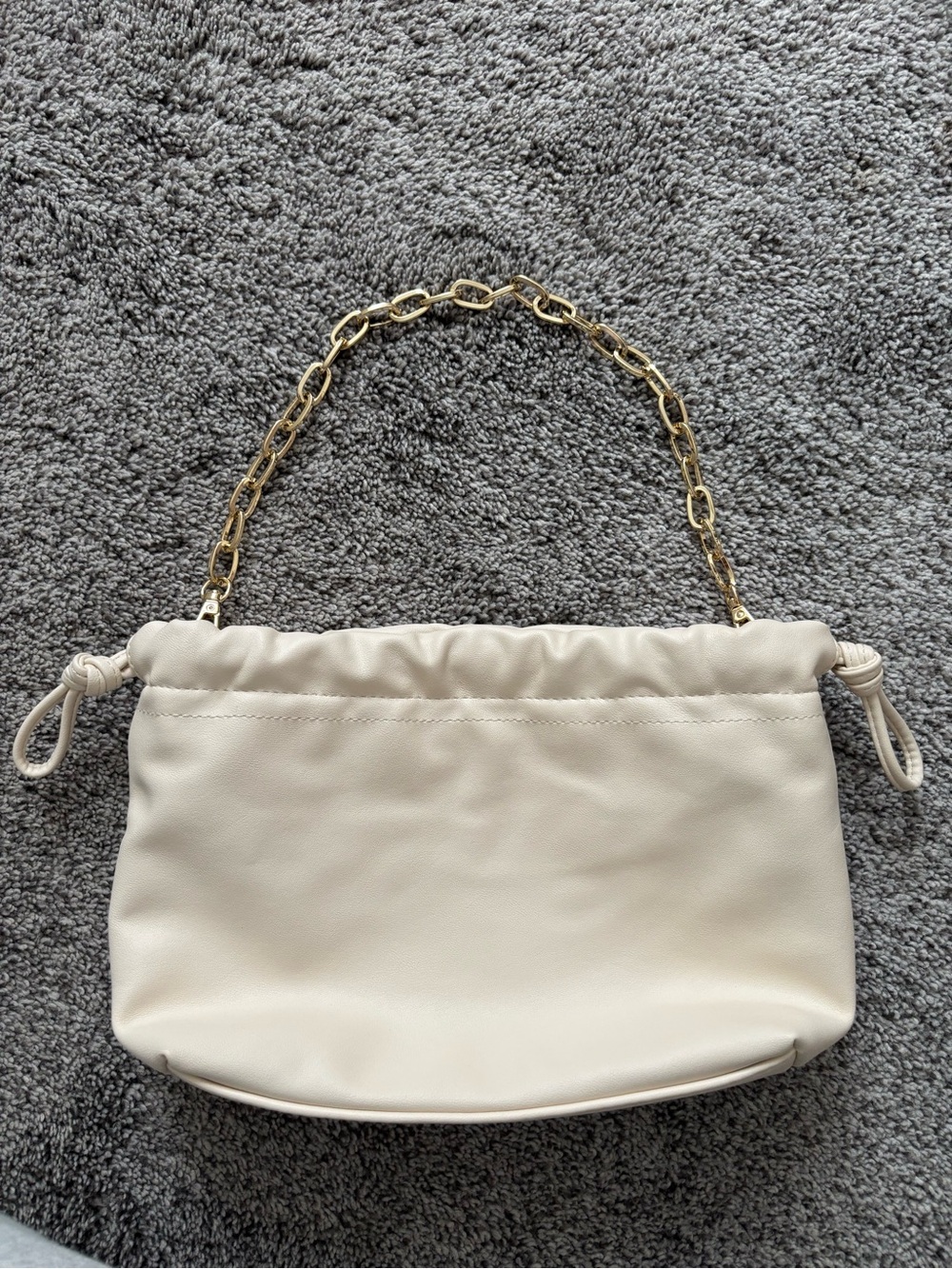 Universal Thread Cream Mini Bag with Gold Chain Handle
